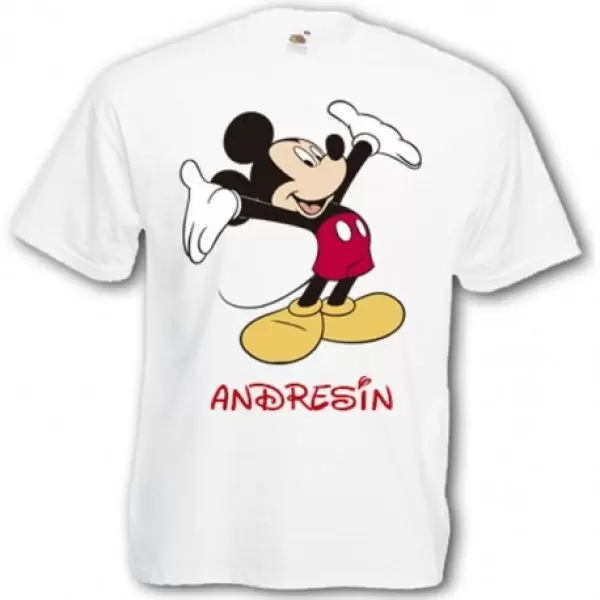 Camisa Blanca Mickey Mouse personalizada
