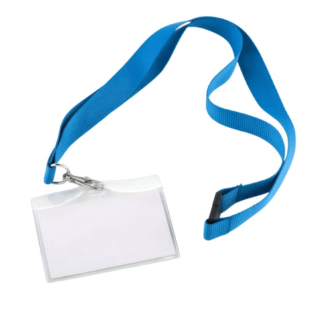 Cordón para carnet color azul